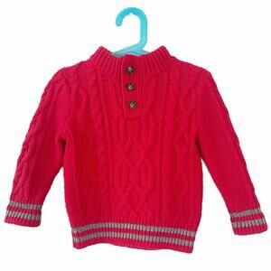 Baby Gap Red Cable Knit Sweater